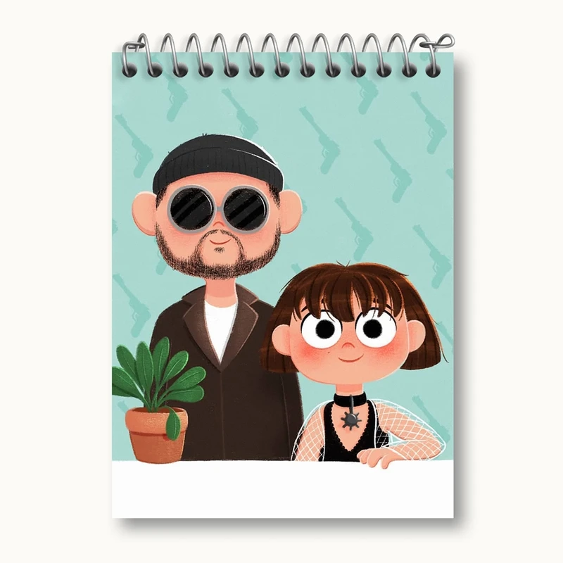 دفتر یادداشت 50 برگ خندالو مدل لئون و ماتیلدا کد 3151