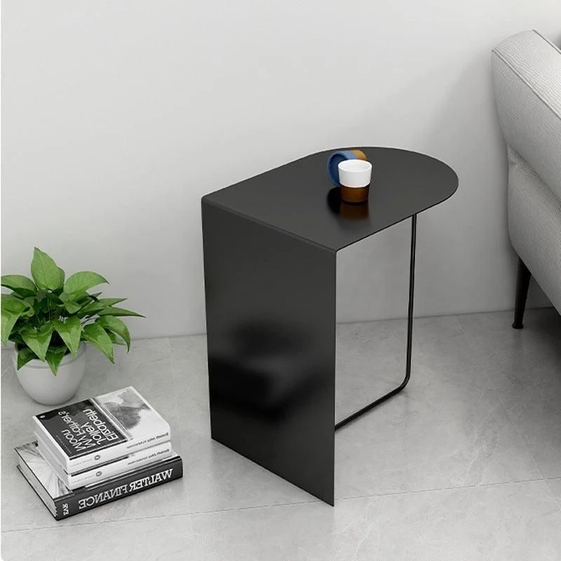 میز عسلی بیضی با پایه فلز و صفحه فلز مدل U33