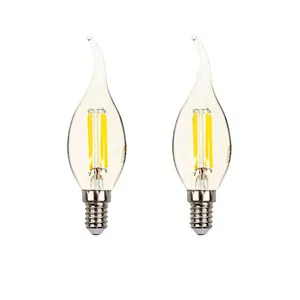 لامپ فیلامنتی 7 وات لامپ نور مدل اشکی پایه E14 بسته 2 عددی