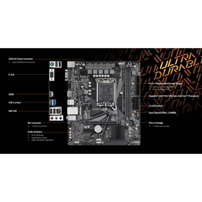 مادربرد گیگابایت مدل B760M K V2 DDR4