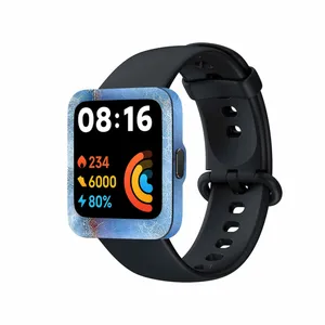 برچسب ماهوت طرح Blue_Ocean_Marble مناسب برای ساعت هوشمند شیائومی Redmi Watch 2 Lite
