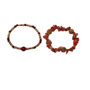 دستبند زنانه آی ام مدل Carnelian مجموعه 2 عددی
