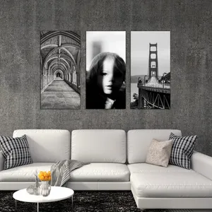 تابلو شاسی بکلیت طرح منظره شهری و کودک مدل SH-503 مجموعه 3 عددی