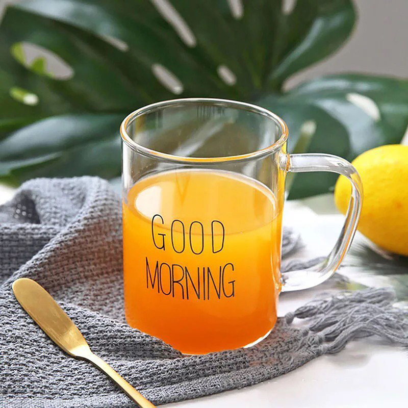 ماگ مدل شیشه ای طرح good morning