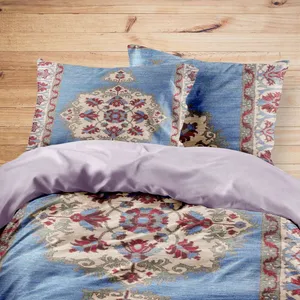 سرویس روتختی مدوپد طرح قالیچه بیجار مدرن برکه مدل C-bijar-M23 یک نفره 4 تکه