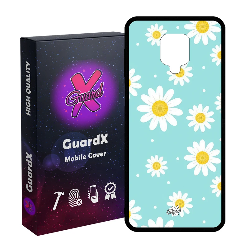 کاور گارد ایکس طرح گل مدل Glass10646 مناسب برای گوشی موبایل شیائومی Redmi Note9 Pro/Note 9 Pro Max/Redmi Note 9S/MI Poco M2 Pro