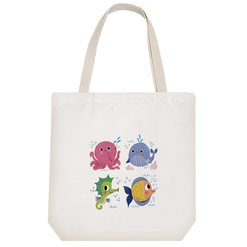 ساک خرید خندالو مدل حیوانات آبزی بامزه کد H1798