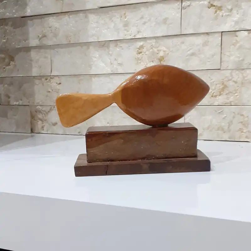 مجسمه چوبی طرح ماهی کد 001002