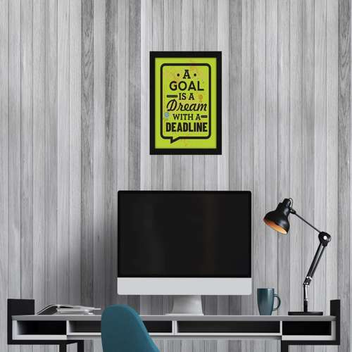 تابلو مدل دکوراتیو طرح انگیزشی هدف رویایی است با خط پایان