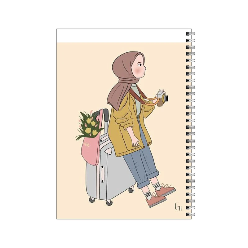 دفتر مشق 50 برگ بامبیلیپ طرح دختر عکاس و سفر کد 4667432