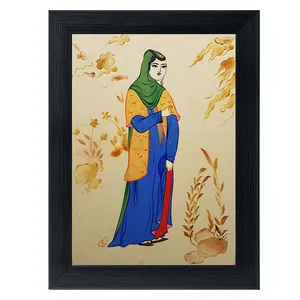 تابلو نقاشی آبرنگ طرح مکتب اصفهان کد 030