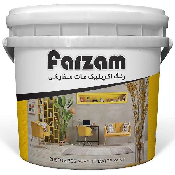 رنگ اکریلیک مات مشکی فرزام کد 541 وزن 4.5 کیلوگرم رنگ اکریلیک مات مشکی فرزام کد 541 وزن 4.5 کیلوگرم
