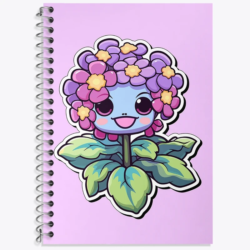 دفتر لغت 50 برگ خندالو طرح گل و گیاه کد 36626