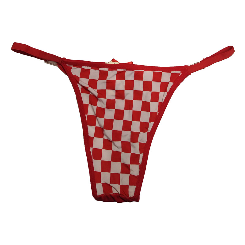 ست شورت و سوتین زنانه مدل شطرنجی اسفنجی فنردار کد 0021