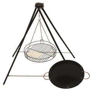 استند و ساج و گریل سفری کوه-مان مدل 4pod grillwok