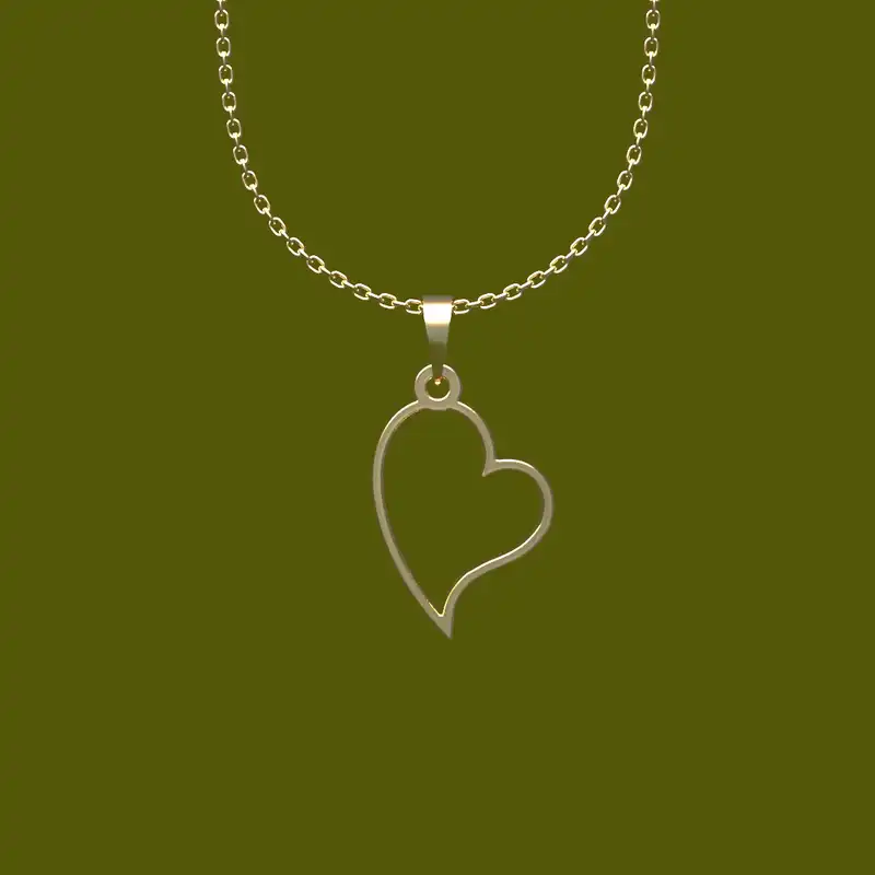 گردنبند طلا 18 عیار زنانه مدوپد مدل کاکتوس قلبی کد CA11118