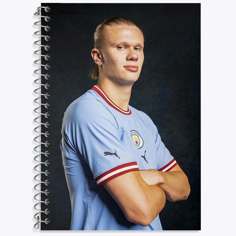 دفتر زبان 50 برگ خندالو مدل دو خط طرح ارلینگ هالند (Erling Haaland) کد 36354