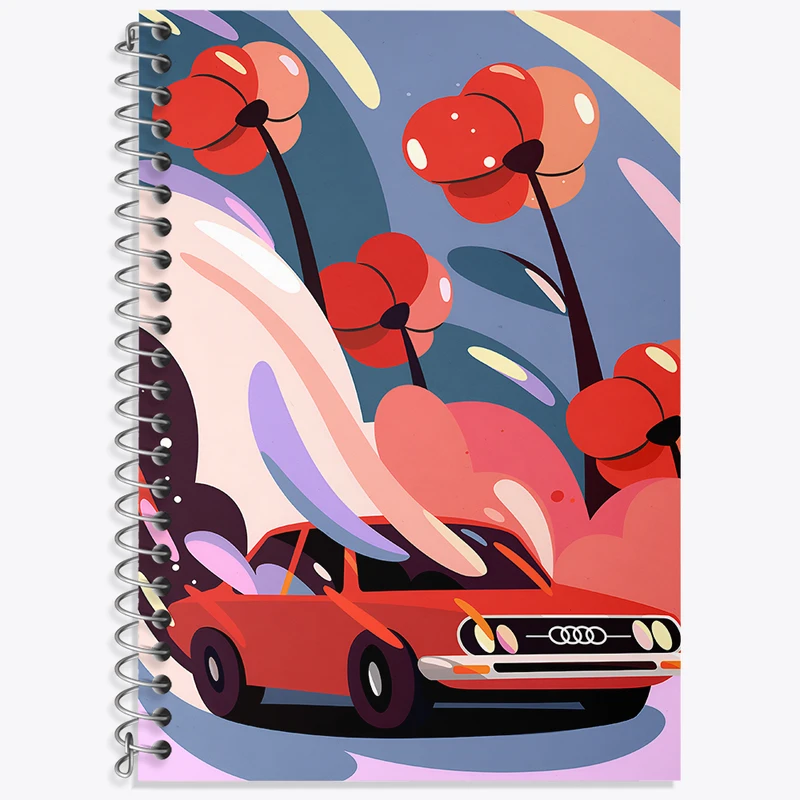 دفتر زبان 50 برگ خندالو مدل سه خط طرح ماشین اسپرت کد N4805