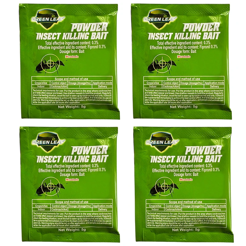 پودر مورچه کش گرین لیف مدل EX-05  وزن 5 گرم مجموعه 4 عددی