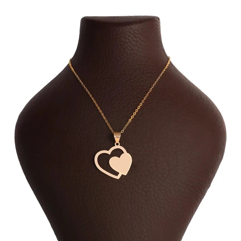 گردنبند طلا 18 عیار زنانه رضا گلد مدل قلب