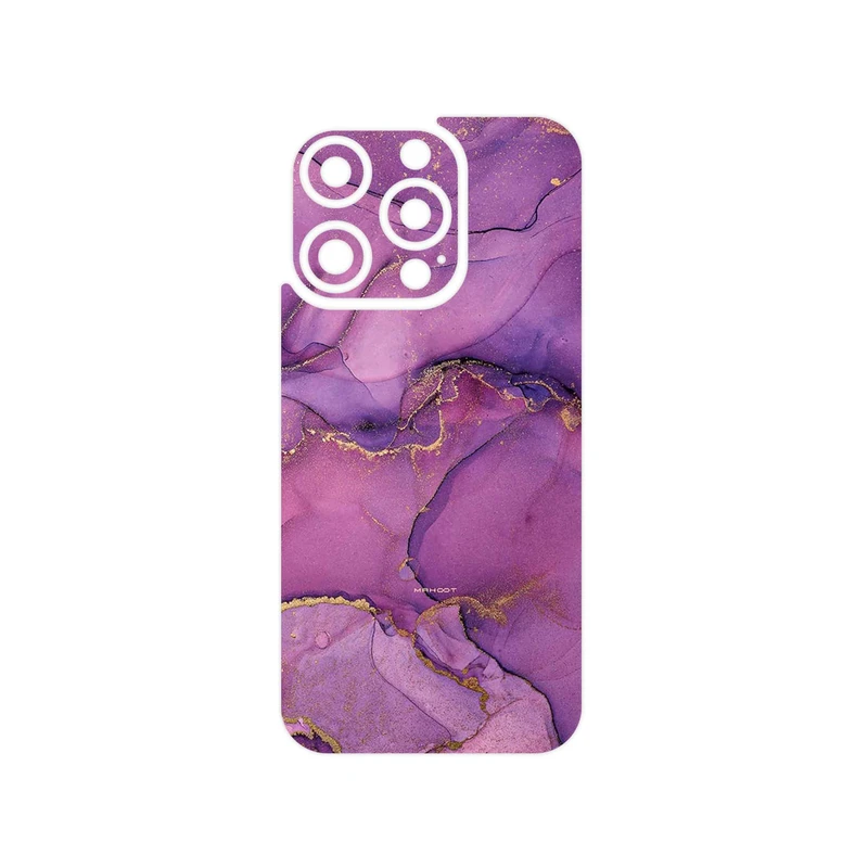 برچسب پوششی ماهوت مدل Purple Marble مناسب برای گوشی موبایل اپل iPhone 15 Pro
