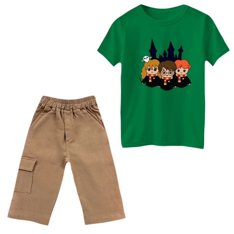 ست تی‌شرت و شلوارک پسرانه مدل هری پاتر کد 7