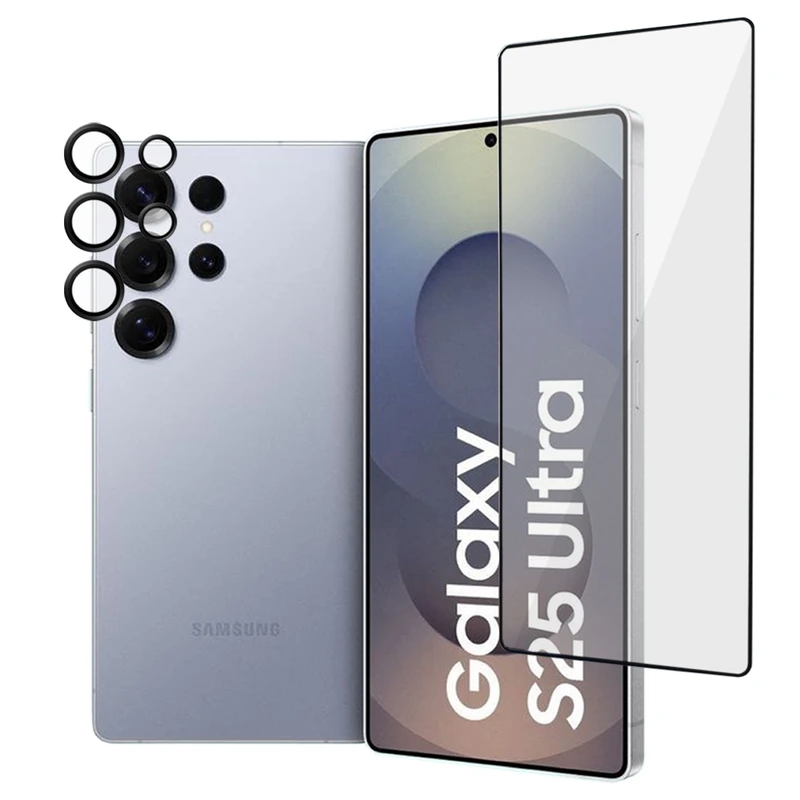 محافظ صفحه نمایش آکوآرا مدل Full-Pack مناسب برای گوشی موبایل سامسونگ Galaxy S25 Ultra 5G به همراه محافظ لنز دوربین