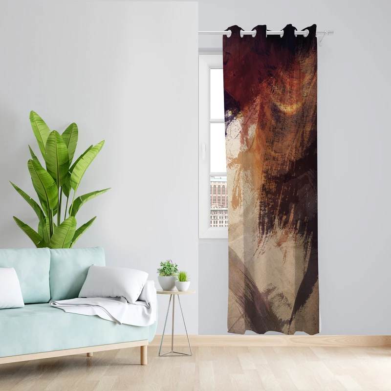 پرده مدل مخمل پانچی کد L 611R Z سایز 140x200 سانتی متر