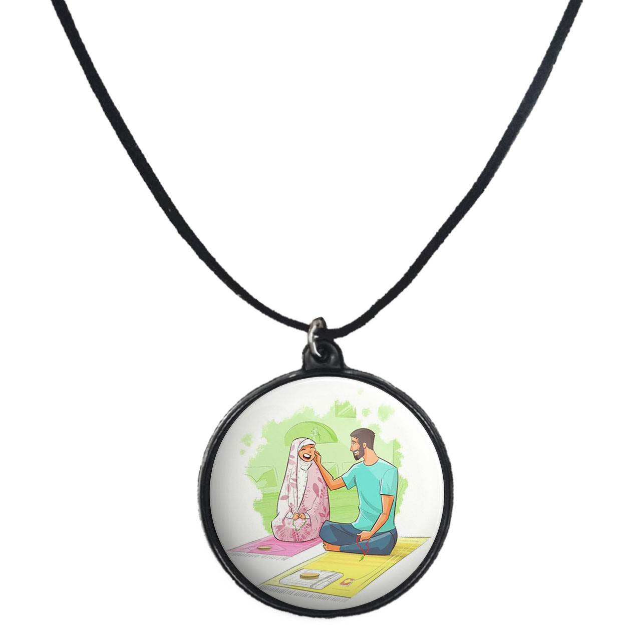 گردنبند پرمانه طرح حجاب کد pmb.24008 مدل دو طرفه