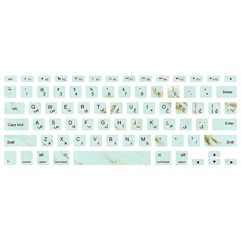 برچسب حروف کیبورد طرح 133 marble مناسب برای مک بوک پرو 13 اینچ 2009-2012 برچسب حروف کیبورد طرح 133 marble مناسب برای مک بوک پرو 13 اینچ 2009-2012