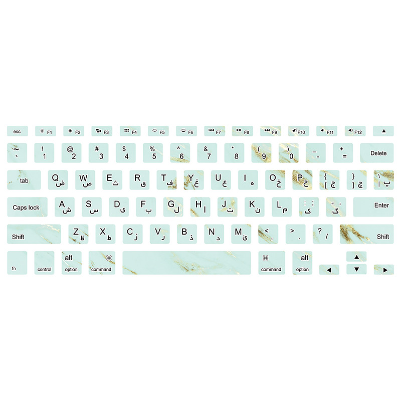 برچسب حروف کیبورد طرح 133 marble مناسب برای مک بوک پرو 13 اینچ  2009-2012
