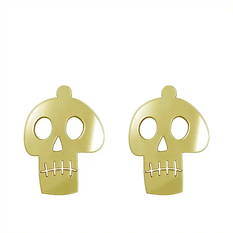 گوشواره طلا 18 عیار زنانه مدوپد مدل جمجمه کد GA1-15707