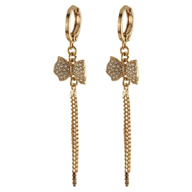 گوشواره زنانه ژوپینگ مدل پاپیون کد CC326