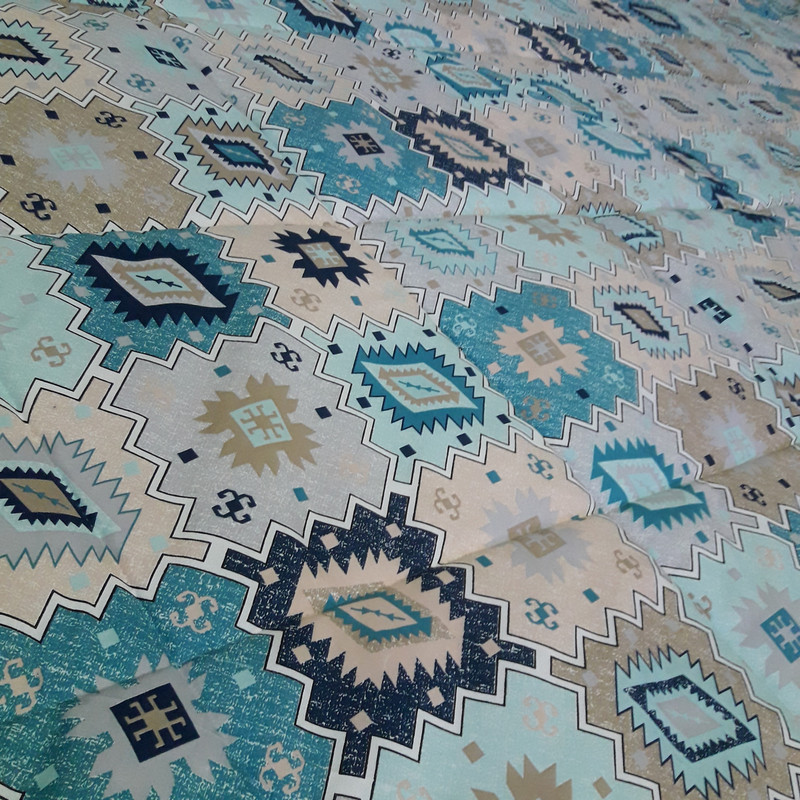 لحاف کرسی سندس مدل فیروزه کد F659 سایز 350x350 سانتی متر
