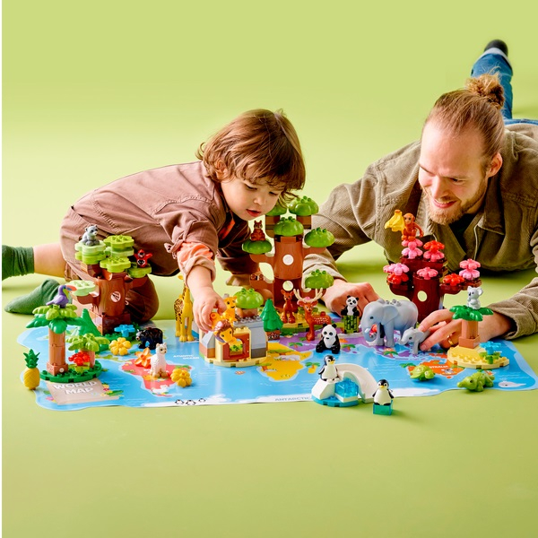 لگو 142 قطعه سری Duplo مدل Wild Animals of the World کد 10975 لگو 142 قطعه سری Duplo مدل Wild Animals of the World کد 10975