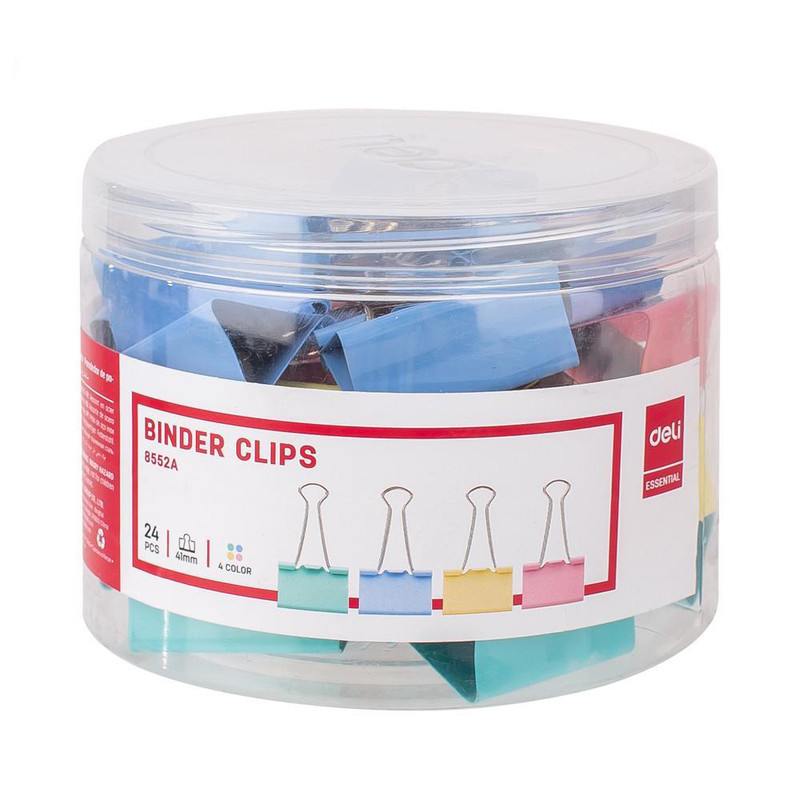 گیره کاغذ دلی مدل 8552A بسته 24 عددی