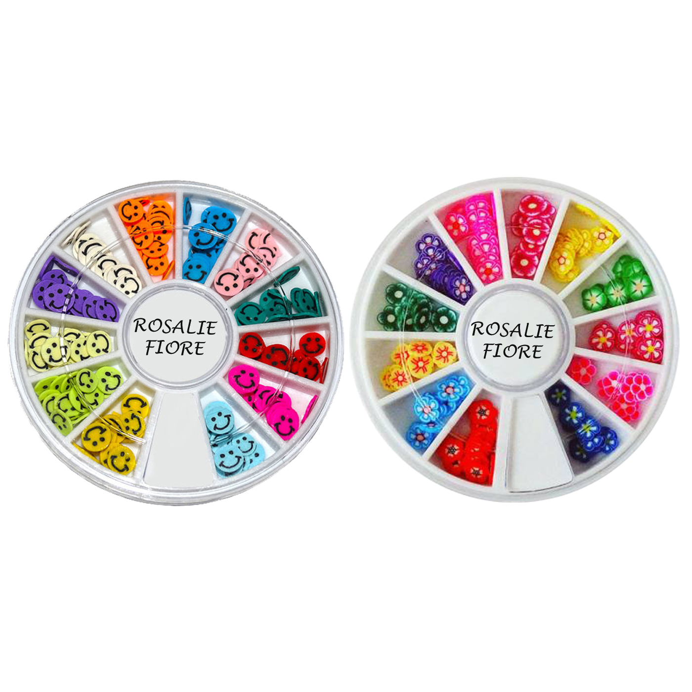 تزیین ناخن رزالی فیوره مدل میوه و گل مجموعه 2 عددی