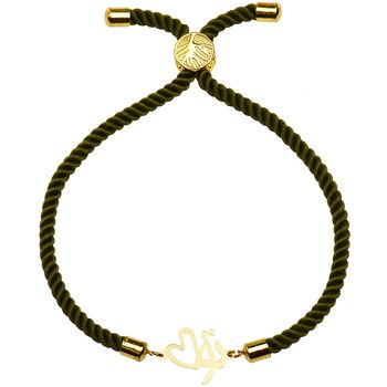 دستبند طلا 18 عیار زنانه کرابو تو و قلب مدل Kr2454