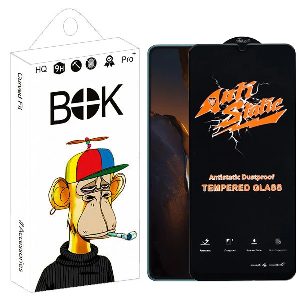 محافظ صفحه نمایش آنتی‌استاتیک بوک مدل Glarex مناسب برای گوشی موبایل شیائومی poco F5 Pro