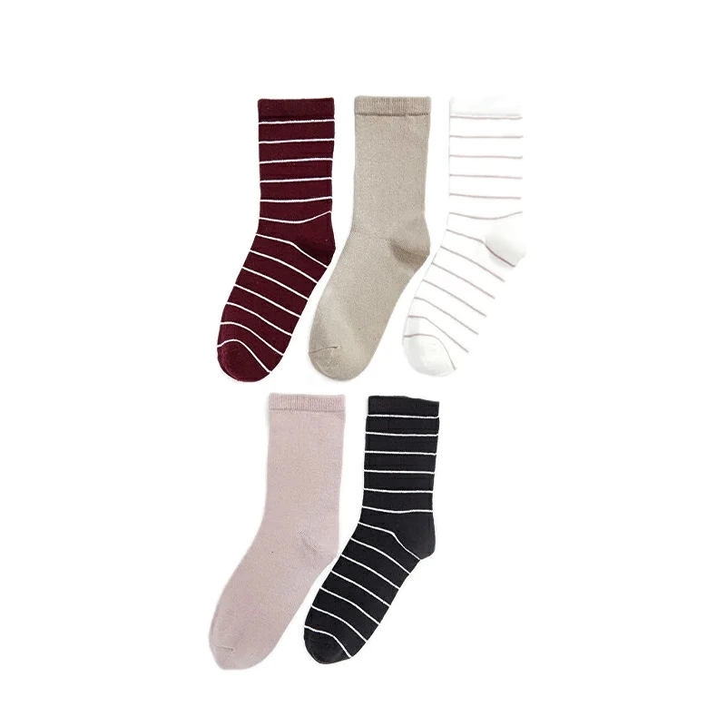 جوراب ساق بلند زنانه ال سی وایکیکی مدل  پنبه ای مجموعه 5 عددی