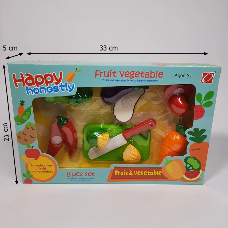 ست اسباب بازی آشپزخانه مدل برش میوه و سبزیجات کد S9 مجموعه 8 عددی