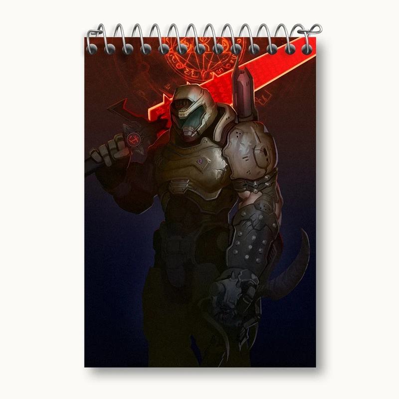 دفتر یادداشت 50 برگ خندالو مدل بازی رستاخیز (Doom) کد 31389