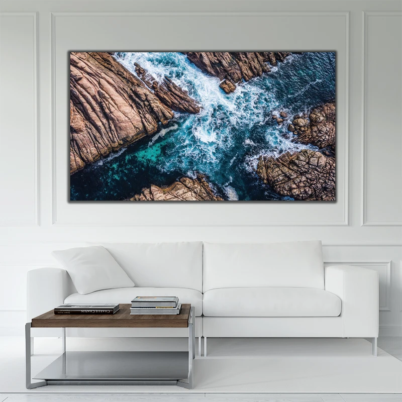  تابلو شاسی طرح دریا وصخره کد 8390