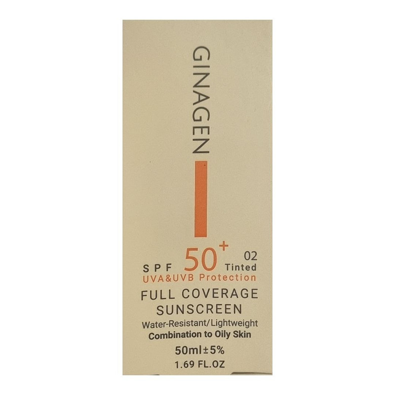 کرم ضد آفتاب رنگی ژیناژن SPF 50 مدل 02 مناسب پوستهای چرب حجم 50 میلیلیتر کرم ضد آفتاب رنگی ژیناژن SPF 50 مدل 02 مناسب پوستهای چرب حجم 50 میلیلیتر