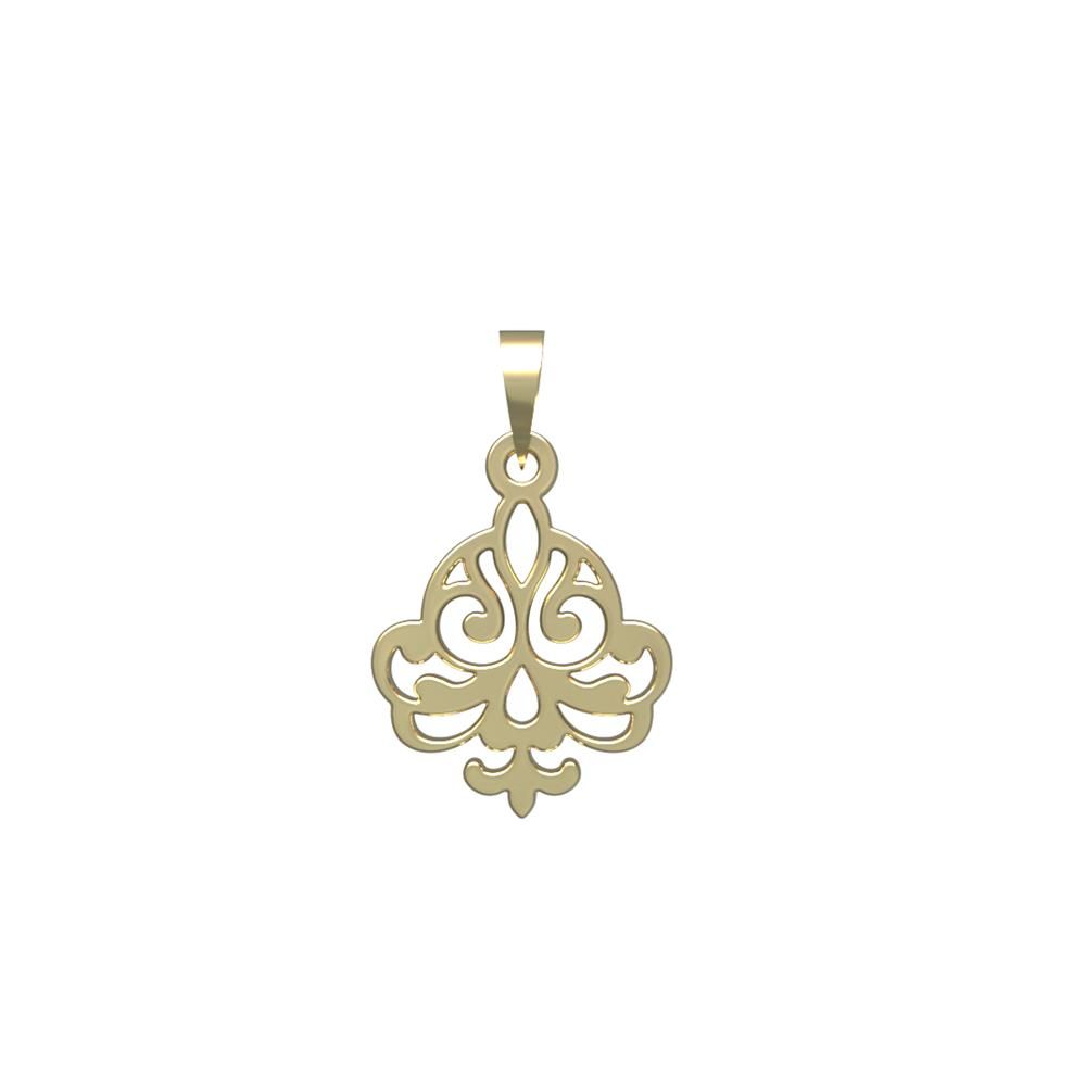 آویز گردنبند طلا 18 عیار زنانه مدوپد مدل اسلیمی کد PA1-15261 -  - 2