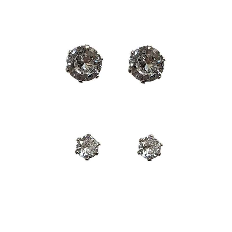 گوشواره زنانه اکسسورایز مدل نگینی کد  H56 مجموعه 2 عددی