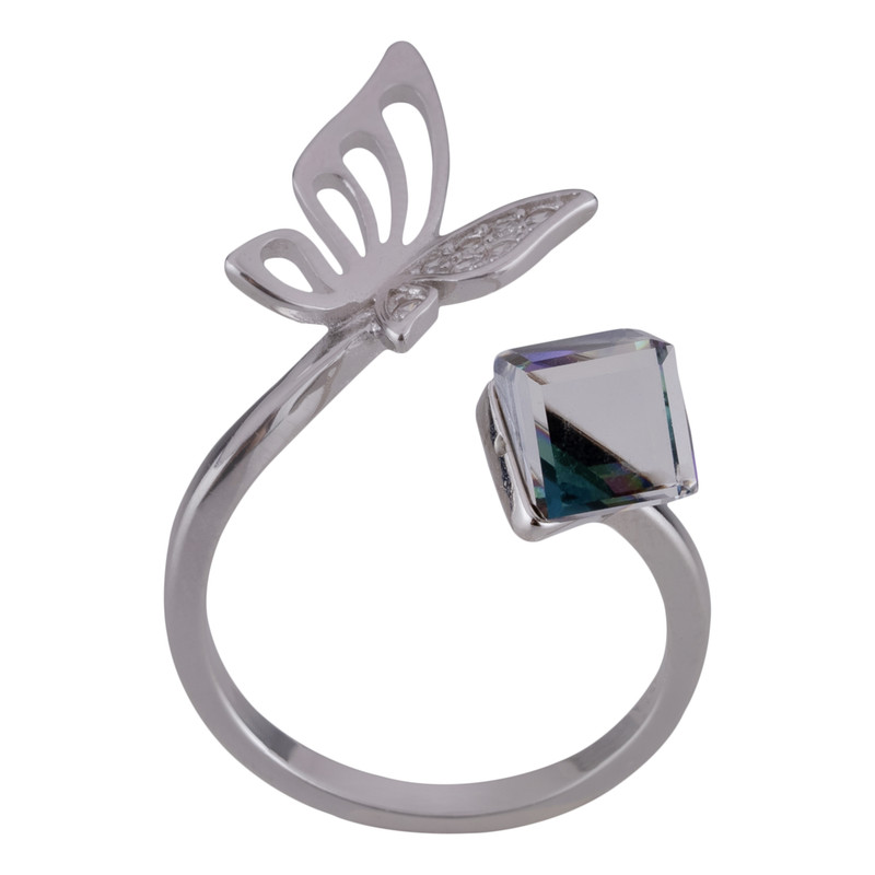 انگشتر نقره زنانه سواروسکی مدل مکعب و سنگ کد 74545487 انگشتر نقره زنانه سواروسکی مدل مکعب و سنگ کد 74545487