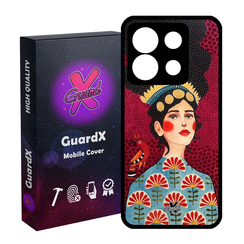 کاور گارد ایکس طرح Girl مدل Glass10179 مناسب برای گوشی موبایل شیائومی Redmi Note 13 5G