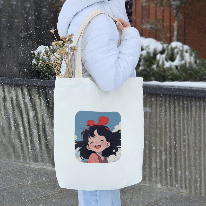 ساک خرید خندالو مدل دختر بچه خندان کد 8275