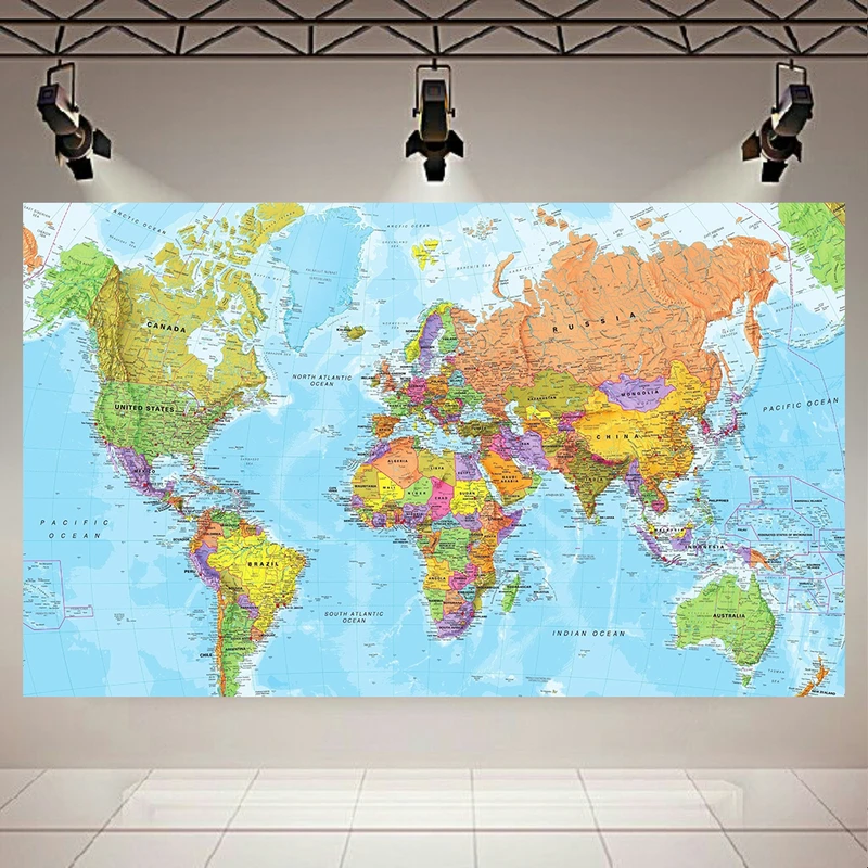 تابلو شاسی طرح نقشه جهان کد AR594